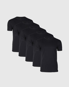 True ClassicAll Black Crew 5-Pack