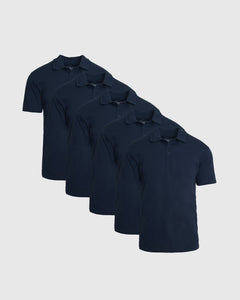 True ClassicAll Navy Polo 5-Pack