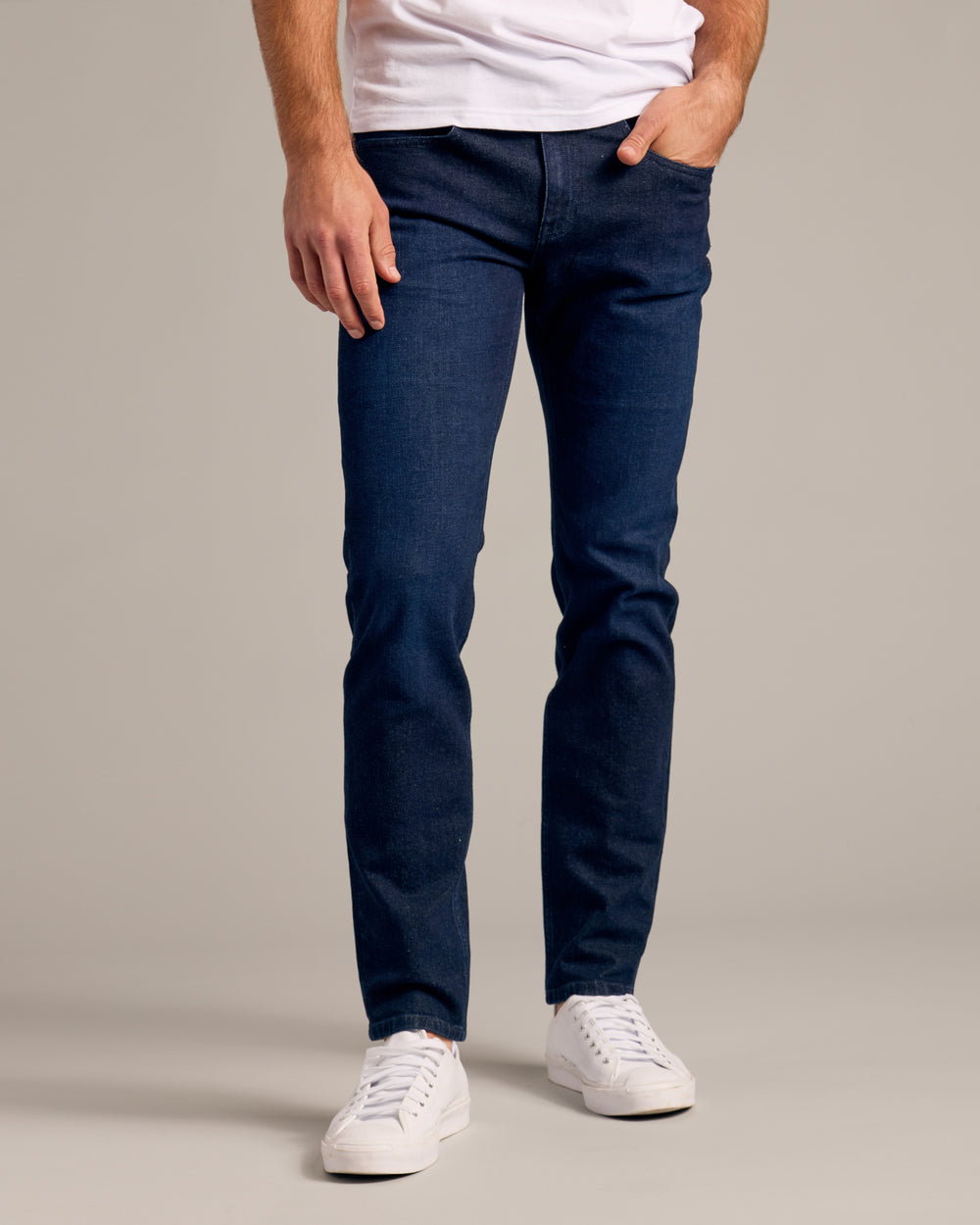 Indigo Rinse Slim Authentic Denim Jeans