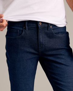 True ClassicJeans denim ajustados índigo auténticos lavados