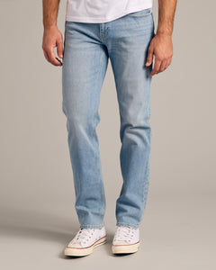 True ClassicJeans denim rectos lavados índigo claro auténticos