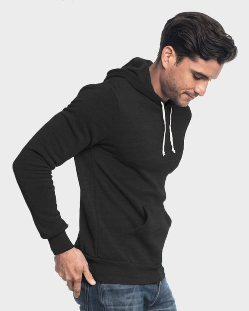 Black Pullover Fleece Hoodie