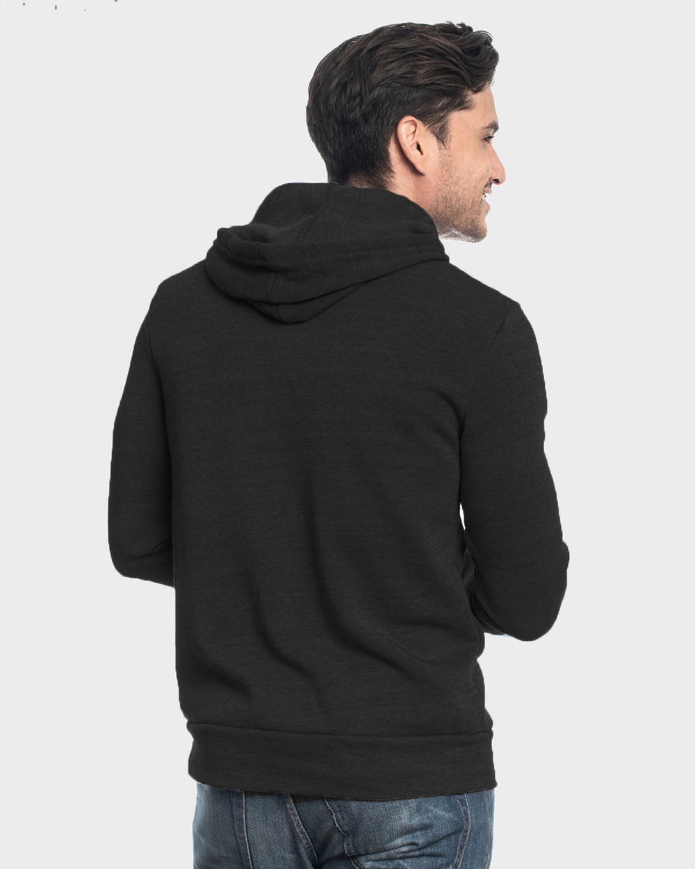 Black Pullover Fleece Hoodie