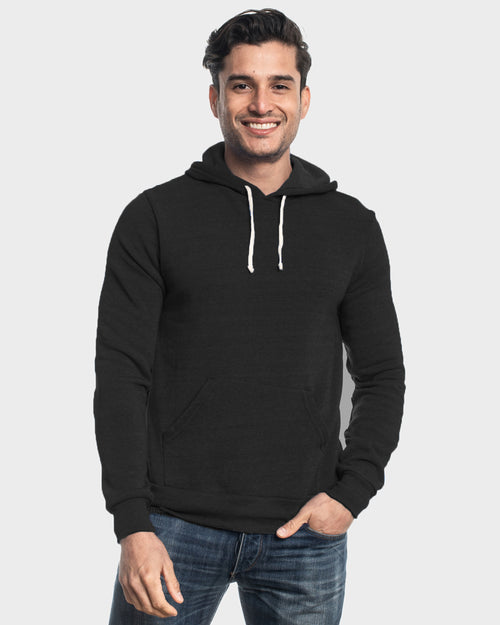 Black Pullover Fleece Hoodie