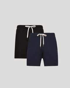 True ClassicBlack & Dark Heather Navy Active Comfort Shorts 2-Pack