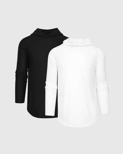 True ClassicPack de 2 sudaderas con capucha activas negras y blancas