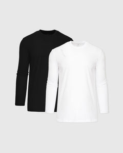 True ClassicBlack & White Tall Long Sleeve T-Shirt 2-Pack