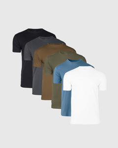 True ClassicBlack White and Colors Crew Neck 6-Pack