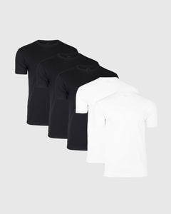 True ClassicBlack & White Crew 5-Pack