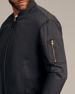 True ClassicBlack Bomber Jacket