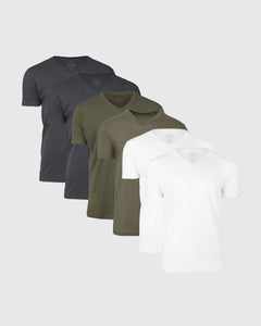 True ClassicCarbon Green Classic V-Neck 6-Pack