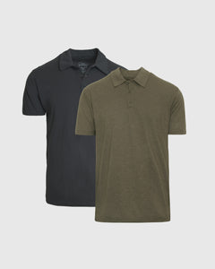 True ClassicCarbon & Green Classic Polo 2-Pack