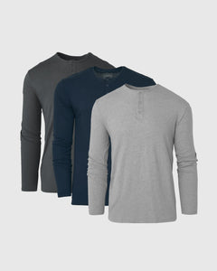 True ClassicClassic Long Sleeve Henley 3-Pack