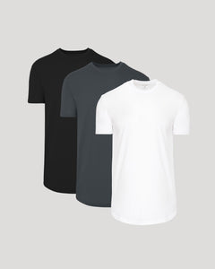 True ClassicClassic Short Sleeve Tall Curved Hem Crew 3-Pack