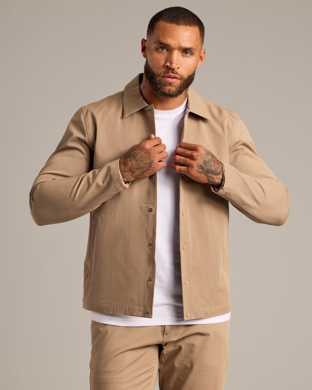 Khaki Coaches Jacket