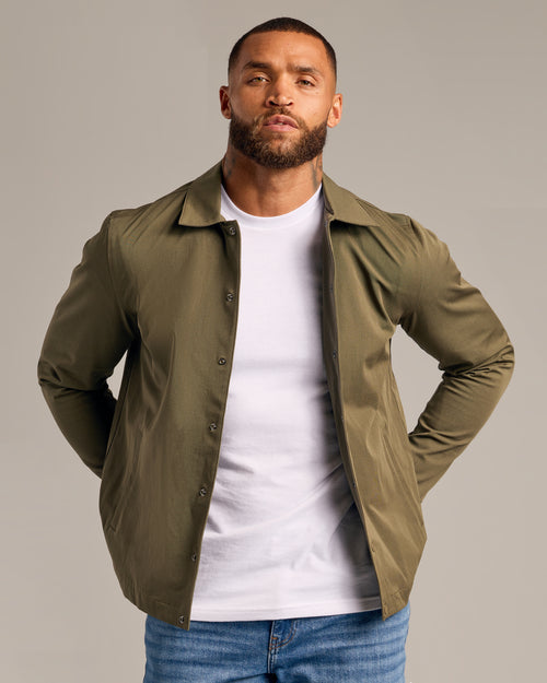 Military Green Coaches Jacket