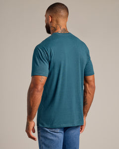 True ClassicDark Heather Pond Short Sleeve Crew Neck Tee