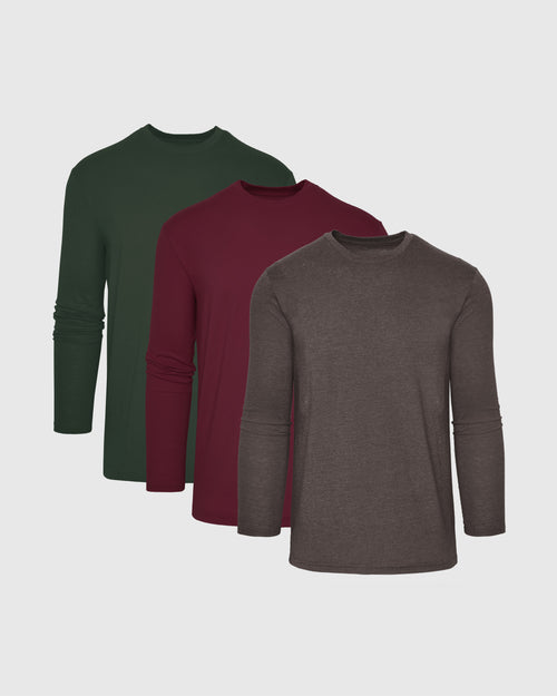 Earth Hues Long Sleeve Crew 3-Pack