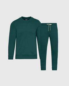 True ClassicEmerald Fleece Crew and Jogger 2-Pack