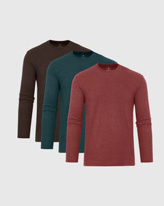 True ClassicEvening Forest Long Sleeve Classic Crew 3-Pack