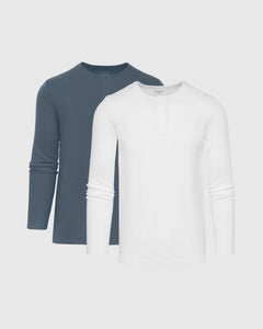 True ClassicFiord & White Waffle Henley 2-Pack