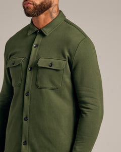 True ClassicDark Olive Fleece Shirt Jacket