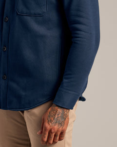 True ClassicNavy Fleece Shirt Jacket