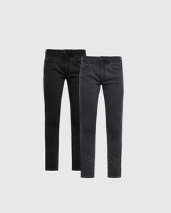 True ClassicBlack & Gray Wash Slim Comfort Stretch Jeans 2-Pack