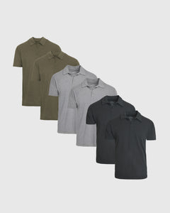 True ClassicGreen Neutral Classic Polo 6-Pack