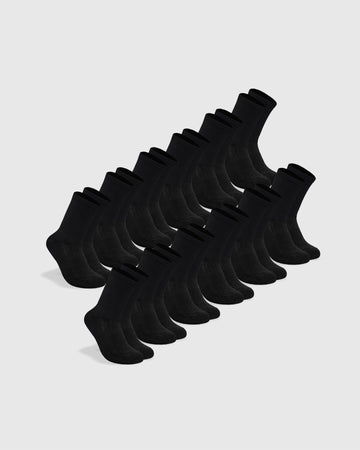 Black Half Crew Socks 12-Pack | Black Half Crew Socks 12-Pack | True ...