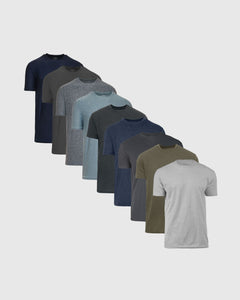 True ClassicHeather Active and Classic Crew Neck 9-Pack