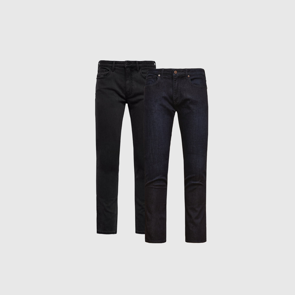 Straight Fit Indigo and Black Comfort Jeans 2-Pack – True Classic