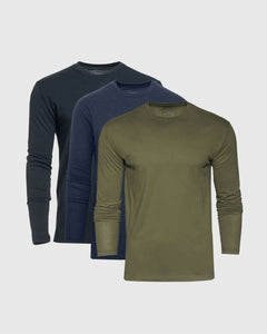 True ClassicLong Sleeve Color Crew 3-Pack