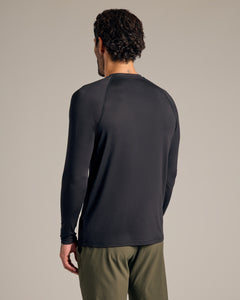 True ClassicBlack Long Sleeve Active Mesh Crew