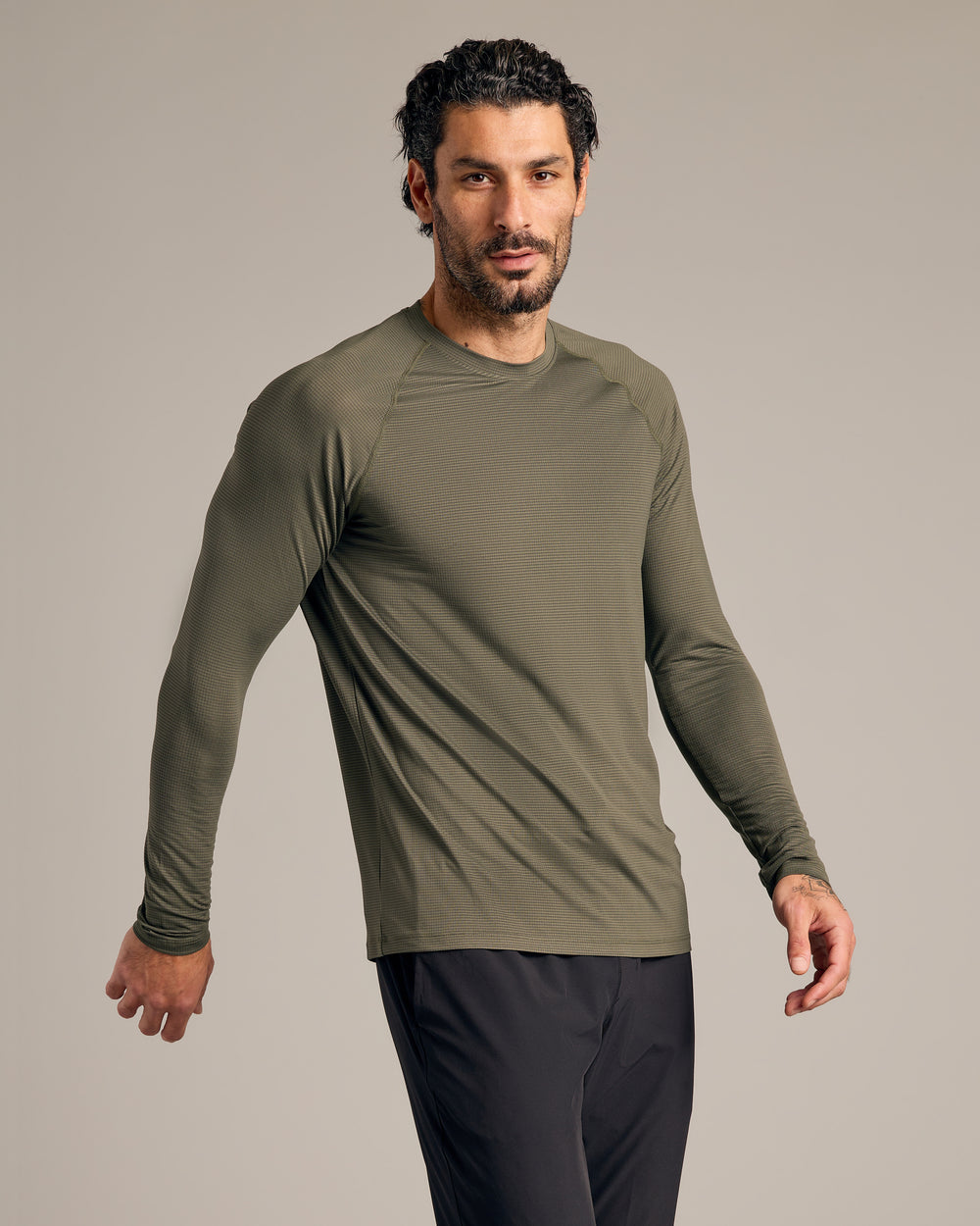 Kelp Long Sleeve Active Mesh Crew