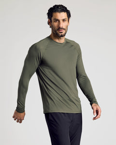 True ClassicKelp Long Sleeve Active Mesh Crew