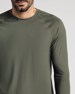 True ClassicKelp Long Sleeve Active Mesh Crew