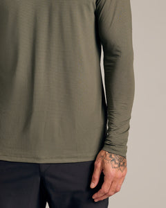 True ClassicKelp Long Sleeve Active Mesh Crew