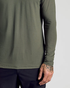 True ClassicKelp Long Sleeve Active Mesh Crew