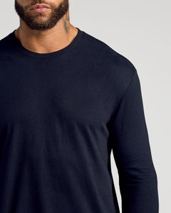 True ClassicBlack Long Sleeve Crew Neck Tee