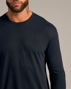 True ClassicAll Black Long Sleeve Crew Neck 6-Pack