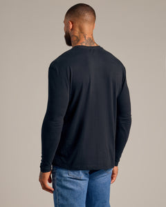 True ClassicBlack & White Long Sleeve Crew Neck 6-Pack