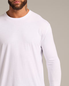 True ClassicAll White Long Sleeve Crew Neck 6-Pack