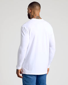 True ClassicWhite Long Sleeve Crew Neck Tee