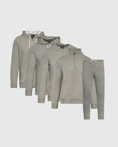 True ClassicMedium Heather Gray Fleece Outfit 5-Pack