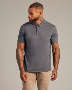 True ClassicCarbon Short Sleeve Polo