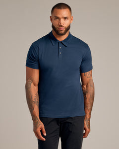 True ClassicNavy Short Sleeve Polo