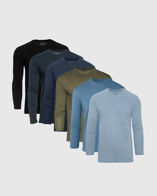 Essential Long Sleeve Crew 6-Pack