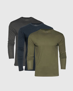 True ClassicThe Shade Long Sleeve Crew Neck 3-Pack