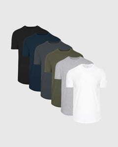 True ClassicShort Sleeve Curved Hem Crew 6-Pack